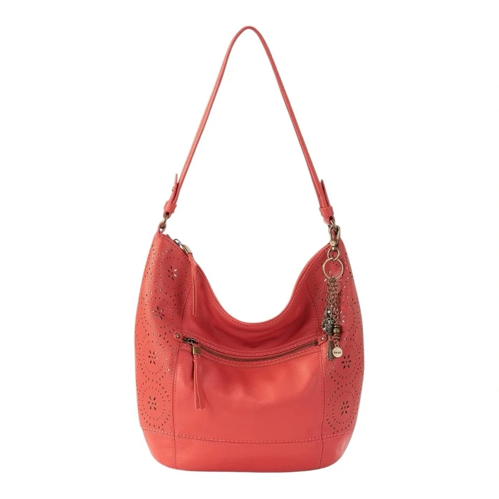 The Sak Vibrant Coral Hobo Bag - Picture 1 of 10
